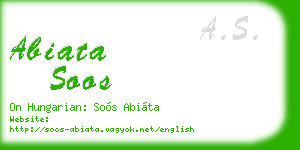 abiata soos business card