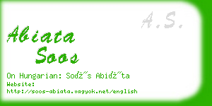 abiata soos business card